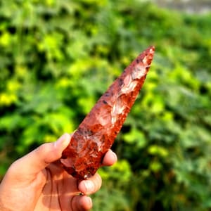 Mahogany Obsidian Arrowhead: Root Chakra Grounding Crystal Knife