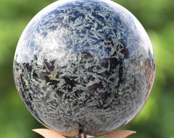 Kambaba Jaspis Kugel: Polierte Steinkugel für Meditation & Kristalldekoration