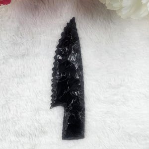Handmade Black Obsidian Ritual Knife: Wiccan, Pagan, Shamanic Tool