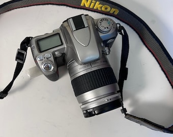 ONLY PARTS: Nikon N80 SLR Film Camera with Nikon 28-80mm Lens and Nikon Strap