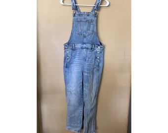 Peto Old Navy talla petite 8 azul, estilo vaquero holgado Y2K, estilo western hippie rodeo