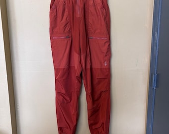Free People Orange Cargo Jogger Pants Ribbed Waist Cuffed Hem Activewear Size S