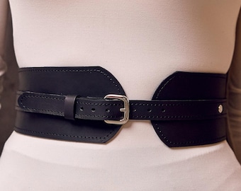 Black Corset Belt, Leather Waist Belt,Wide Leather Belt,Black Waist Cincher,Women’s Wide Belt,Leather Dress Belt,High Waist Belt,Gothic Belt