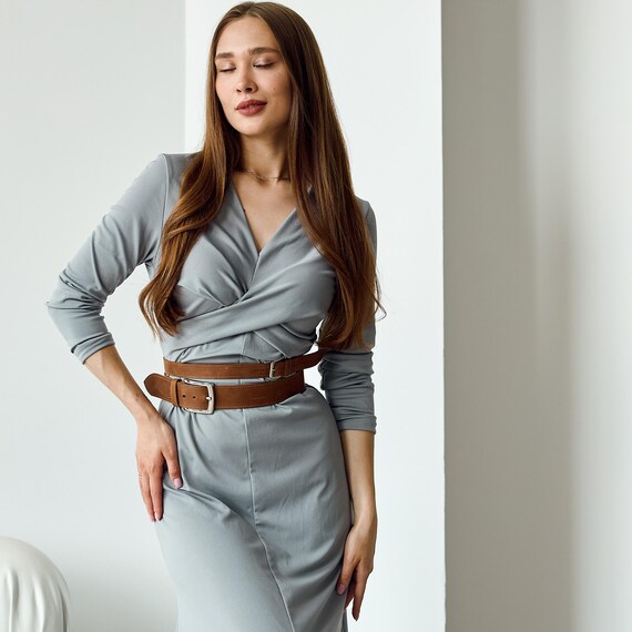 ladies wide belt for dress Leather Double Belt,leather Dresses,double Buckle Belt,leather Waist Belt,high Waist Belt Women,women's Belt,real Leather Belt evening event look