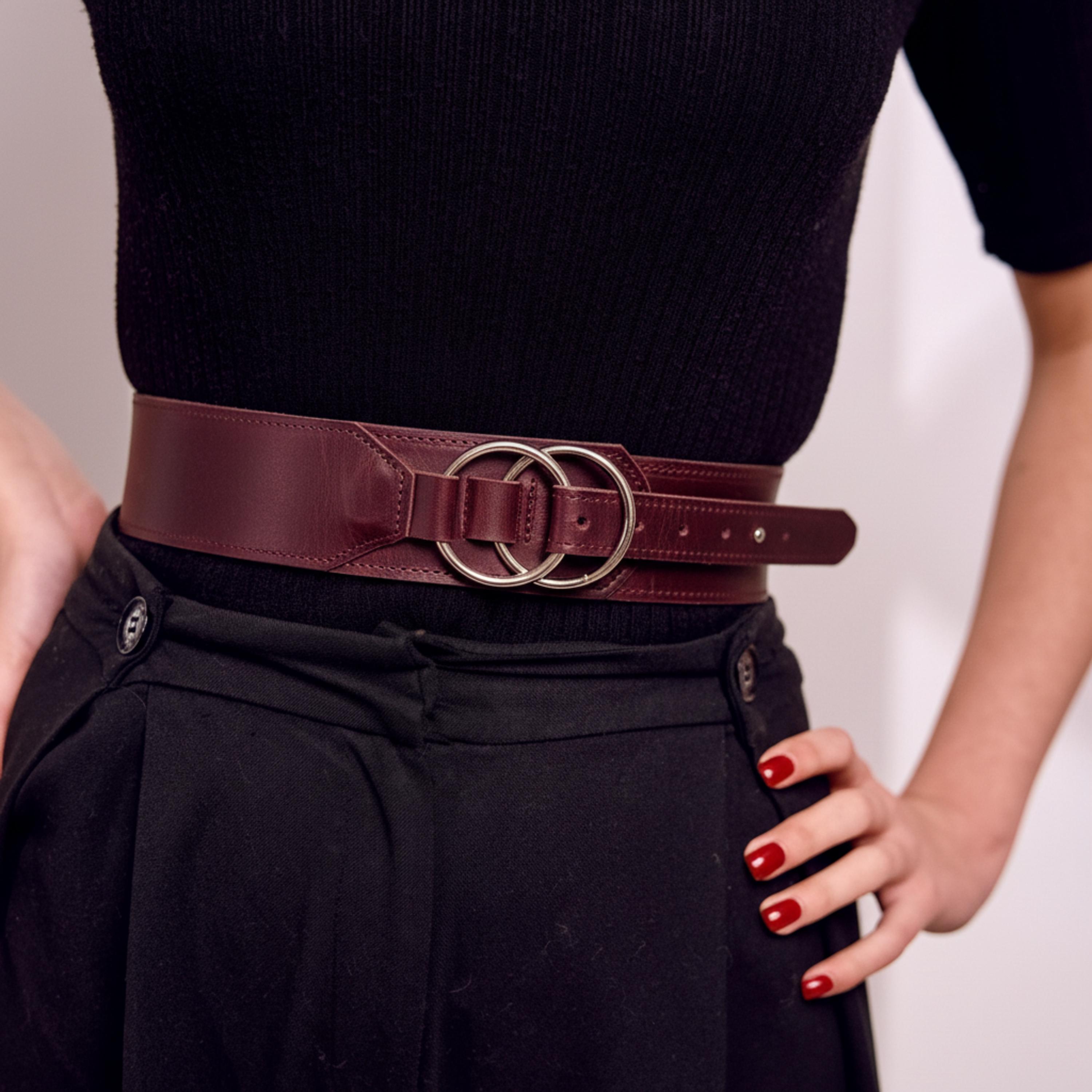 Double Ring Leather Cinch Belt - Etsy
