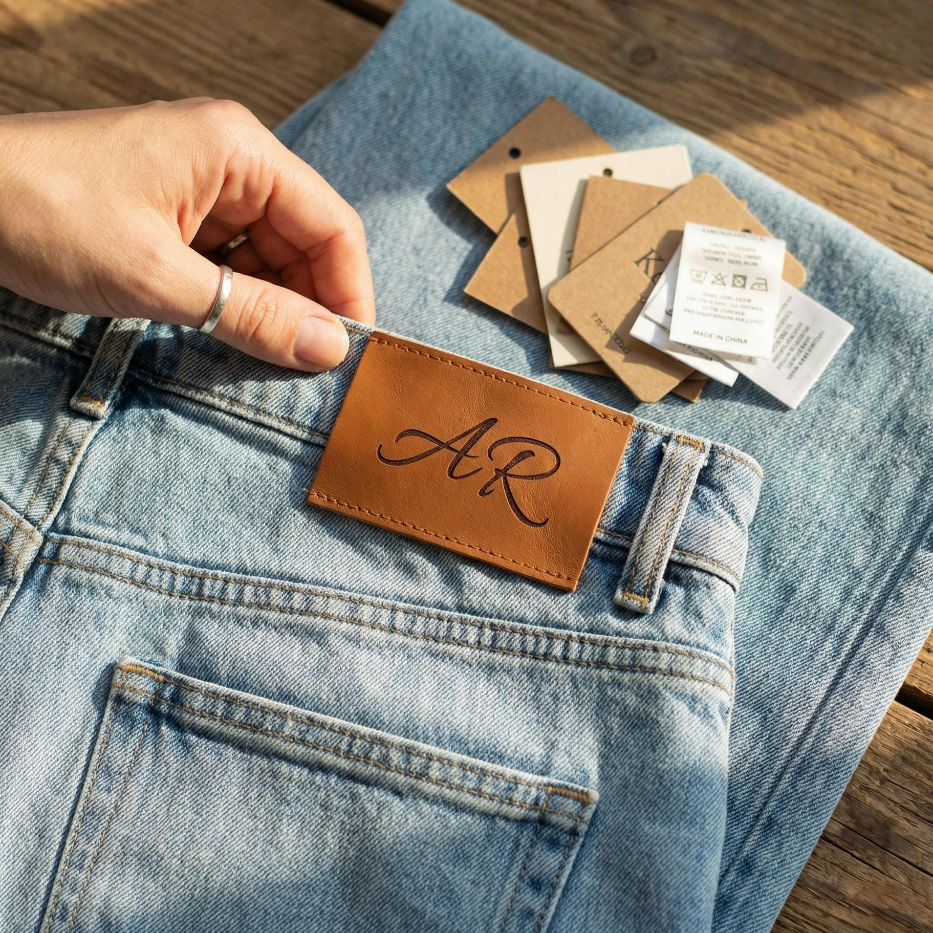 Leather patch levi's - Etsy 日本