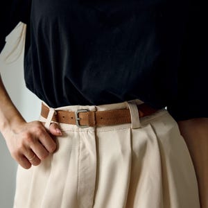 Leather thin belt, Skinny leather belt, Dress belt, Women’s leather belt, Thin waist belt, Leather waist belt, Casual leather belt