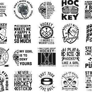 Hockey Graphic Bundle | Hockey Cut File | Hockey Team | Vector | Hockey Shirt | Hockey Vector | Funny T-shirts | Cricut File