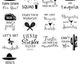 Mexican Bachelorette T-Shirt Designs | Funny Fiesta Graphics (svg, png, jpg, dxf)