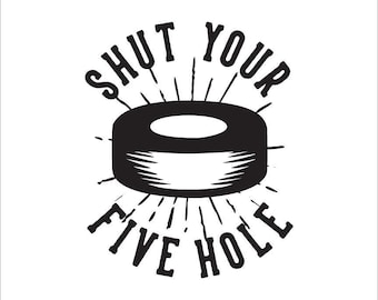 Funny Hockey Puck SVG – Cricut, Silhouette & Sublimation Cut File Canada | Goalie Quote Design (Digital Download)