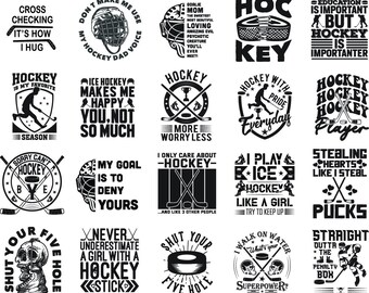 Hockey SVG -Cricut, Silhouette, Sublimation Cut File Canada Bundle-Hockey Graphics & Cut Files-Instant Download