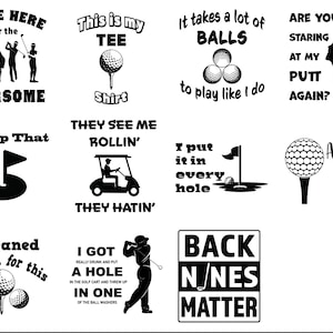 Funny Golf SVG Graphic Bundle | png | jpg | dfx | Golfing | Vector | Sports T-shirts | Funny T-shirts | Cricut Files