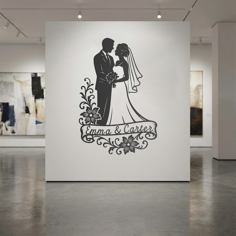Metal Inishials Personalized Wedding Monogram Metal Sign – Custom Initials Wall Decor ...