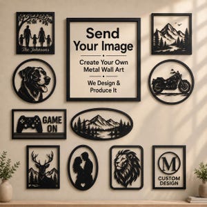 Custom Metal Art from Image, Personalized Steel Decor, Upload Design, Modern Sign