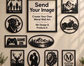 Custom Metal Art from Image, Personalized Steel Decor, Upload Design, Modern Sign