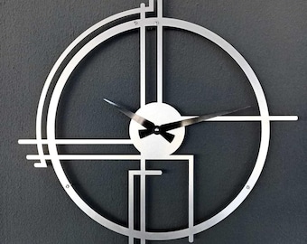 Querencia Metall Wanduhr – Elegantes Design in Schwarz, Gold und Silber, Luxus-Wohnkultur, Modernes Statement-Stück für Wohnzimmer & Büro