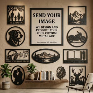 Oversized Outdoor Wall Decor, Custom Design From Image, Personalized Steel Sign, Large Wall Art