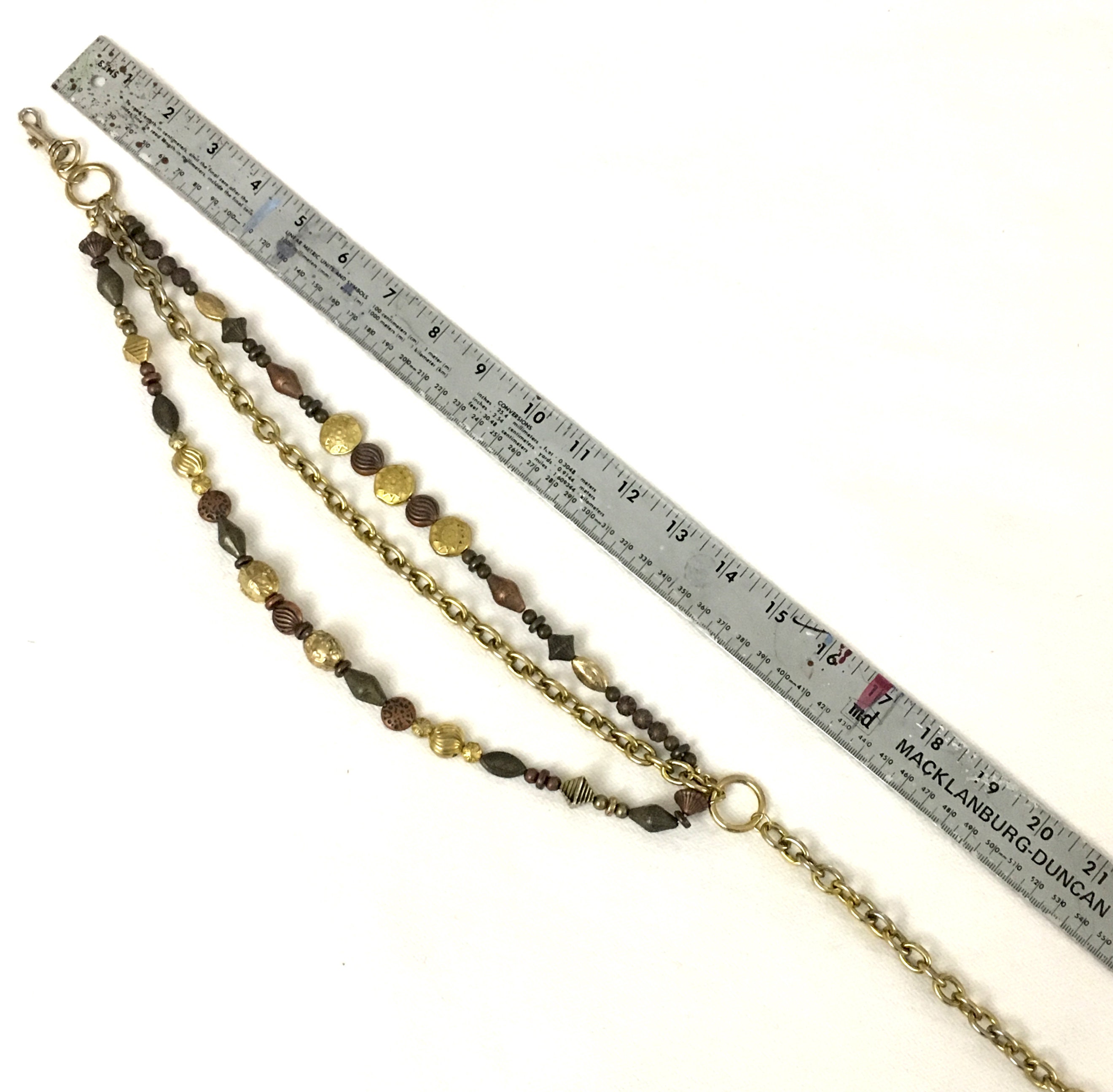 Vintage Chain Link Belt Women's Three Strands GoldTone Etsy