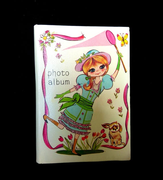 Butterfly Photo Album Book Vintage Girl With Net Holds 48 Pictures Of 35 X 5 9 Cm X 12 Cm Size Dated 1970 Butterfly Photo Album Book Vintage Girl With Net Holds 48 Pictures Of 35 X 5 9 Cm X 12 Cm Size Dated 1970