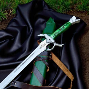 Handmade Wheel of Time Sword - Hand-Forged Carbon Steel Blade | Heron Marked Fantasy Sword | Medieval Norse Collectible Cosplay Gift