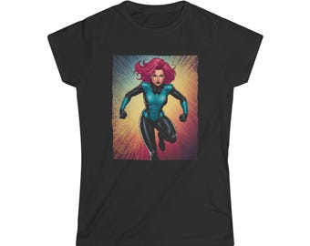 Camiseta suave de superhéroe para mujer