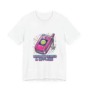 Unbothered & Offline Tee | Y2K shirt, retro internet graphic, 2000s aesthetic