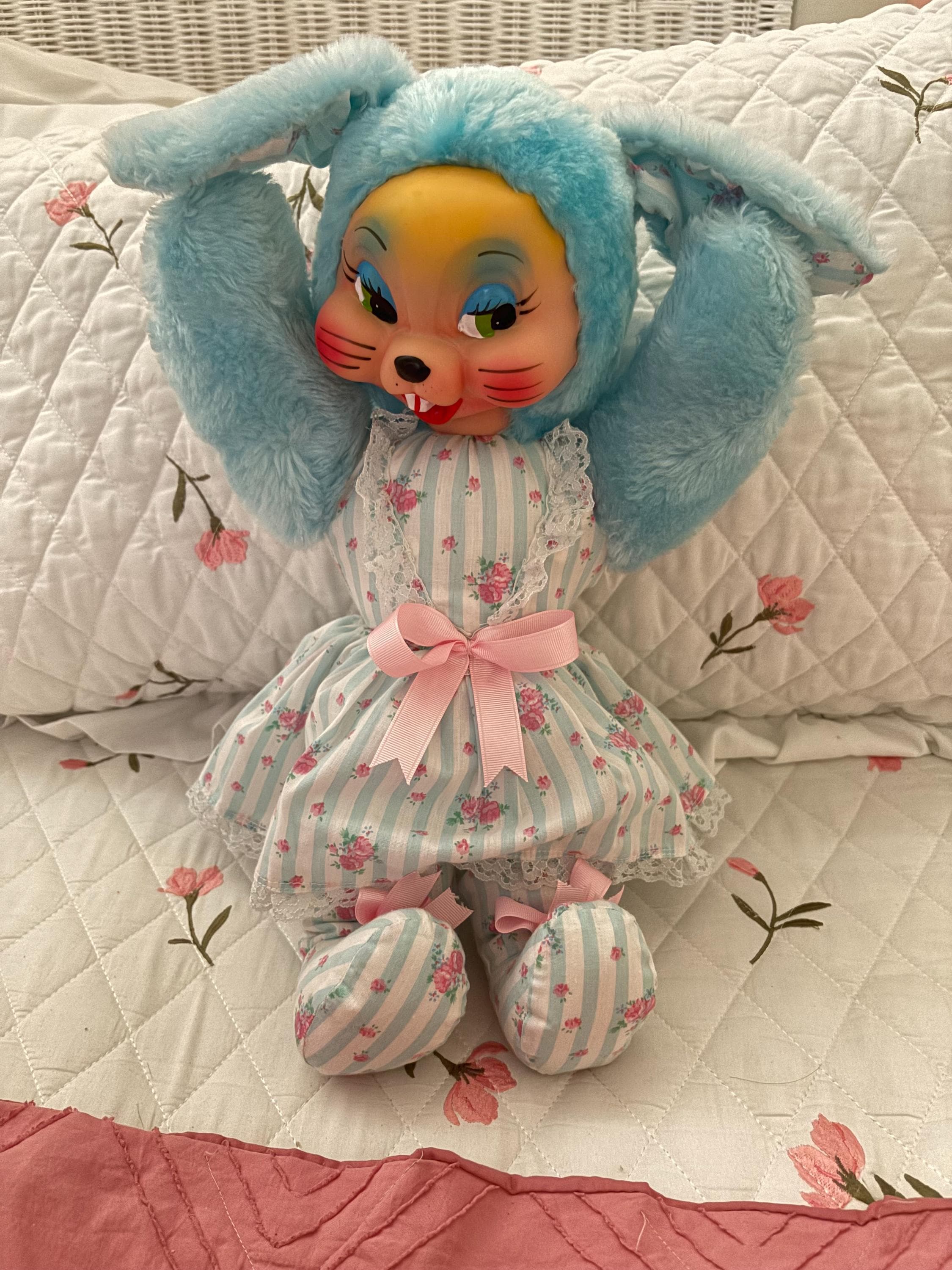 Rushton Rubber Face Plush Bunny - Etsy