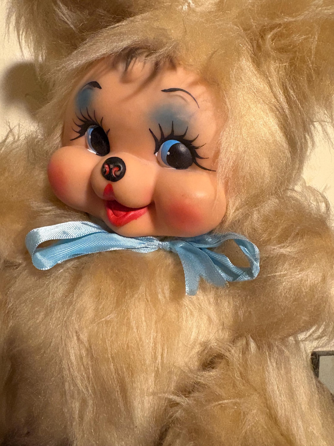 Vintage Rubber Face Plush Bunny - Etsy