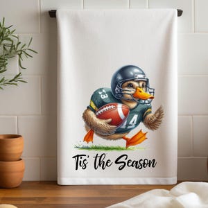 Football Tea Towel: Absorbent Cotton Kitchen Decor, Sports Fan Gift