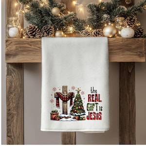 Christmas Tea Towels, Faith-Based Kitchen Decor, Holiday Gift for Homemakers, Christmas Tea Towels, Kitchen Gift