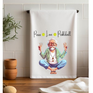 Pickleball Tea Towels Kitchen Decor, Perfect for Housewarming, Gift for Pickleball Player, Christmas Gift Idea, 100% cotton Twill