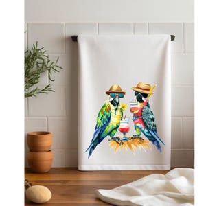 Parrot Tea Towels: Eco-Friendly Cotton Kitchen Decor