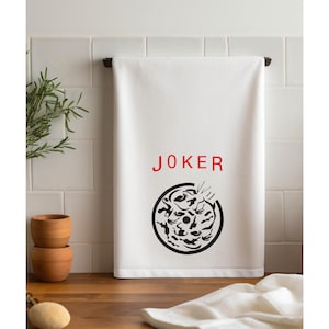 Mah Jongg Joker Graphic Tea Towels, Fun Kitchen Décor, Unique Gift for Mah Jongg Player, Perfect for Housewarming or Party