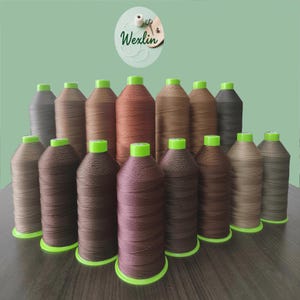 Wexlin Tex135 Thread | Brown Tones for Leather & Upholstery Projects