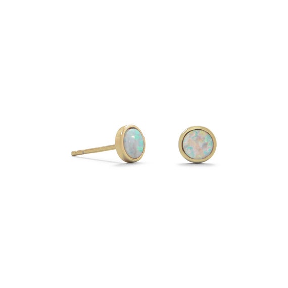Synthetic Opal Studs