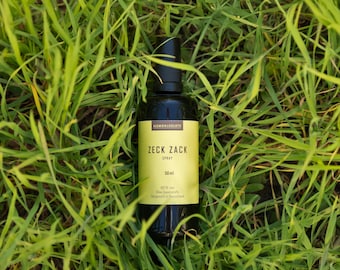 Zeck Zack – Anti-Zecken Spray: Natürlich und effektiv gegen Zecken und Mücken, für Mensch und Hund, wohlriechend, vegan – 50ml Sprühflasche