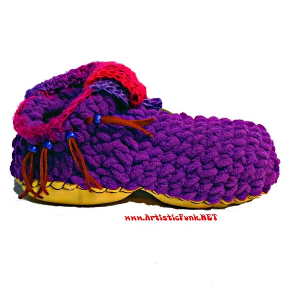 Funky Boho Slippers With Suede Real 