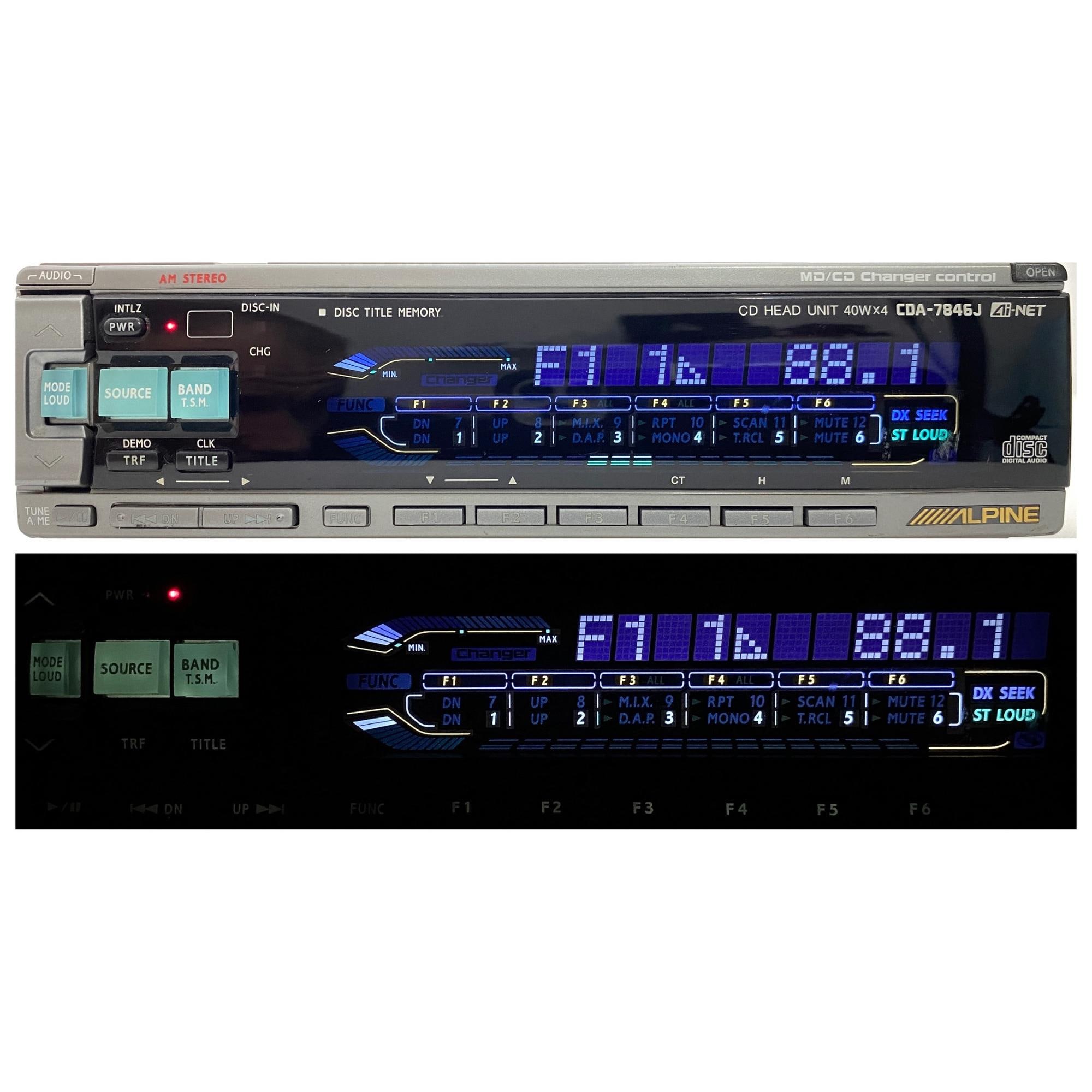 1990s High-end Alpine CDA-7846J Car CD Radio Player - Etsy