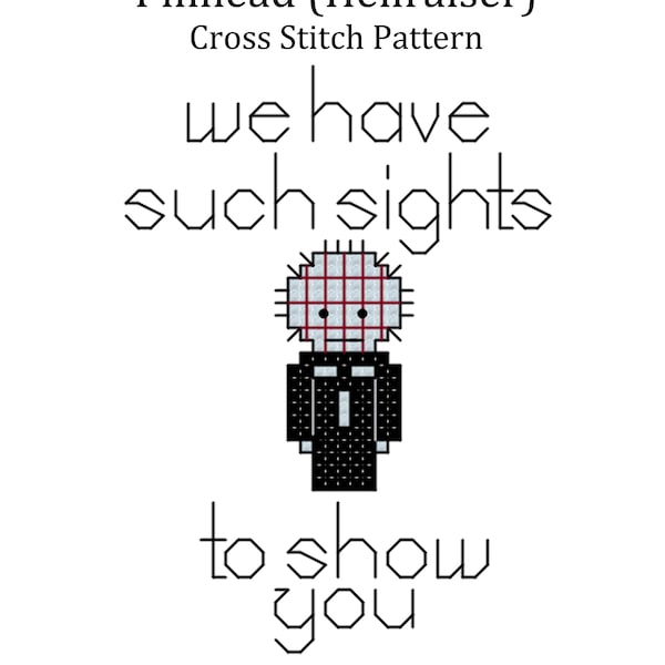 Pinhead (Hellraiser) Cross Stitch Pattern