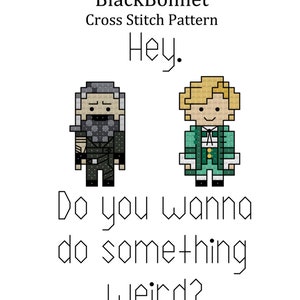 Black Bonnet Cross Stitch Pattern