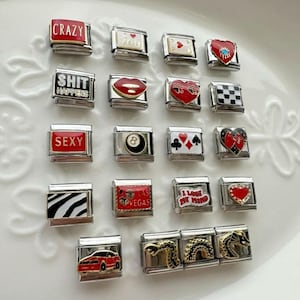 Silver Italian Charms Bracelet, Custom Silver Italy Charms, Personalized Italian Bracelet, Italy Charms, Gift for Him, Her or Yourself