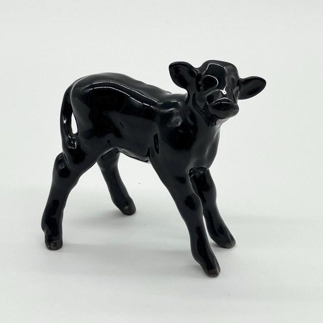 Beswick Aberdeen Angus Calf 1406A Gloss Black Cattle Figure Excellent ...