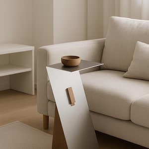 Floating bedside table - End table - Small side table - Reading - table - Bedside table - Bedroom decor - Home furniture - Metal - Wooden