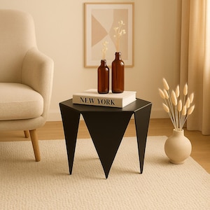 Hexagon - Side table - Coffee table - Furniture and decor for living room - Bedroom furniture - Gifts for her - Home decor - table - Metal