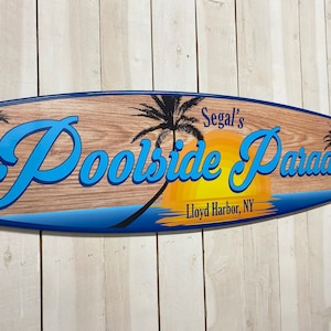 Surfboard wall decor, Hawaii Surfboard wall Signs,  Beach Tiki decor, surf gift idea, personalized surfboard decor, surf theme wall hanging