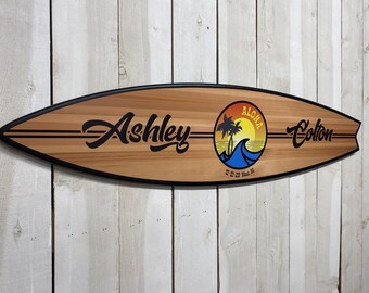 Personalized Wedding Surfboard Guest Book, Beach House Decor, Custom Sign