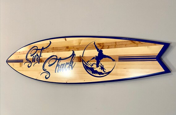 Personalized Surfboard Signs Wall Art Surfer Wave Decor | Etsy