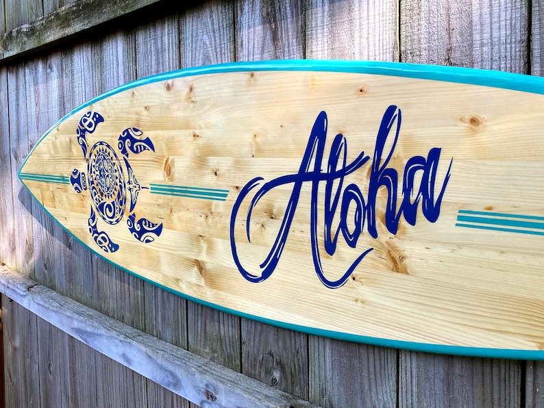 Personalized Aloha Surfboard Signs Surf Decor Custom Etsy