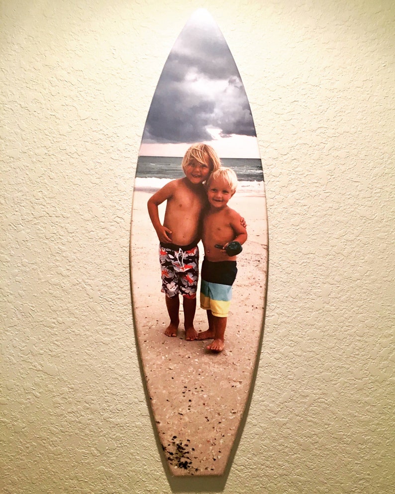 Surfboard Wall Decor Photo Board Photos Memories Surfboard Etsy