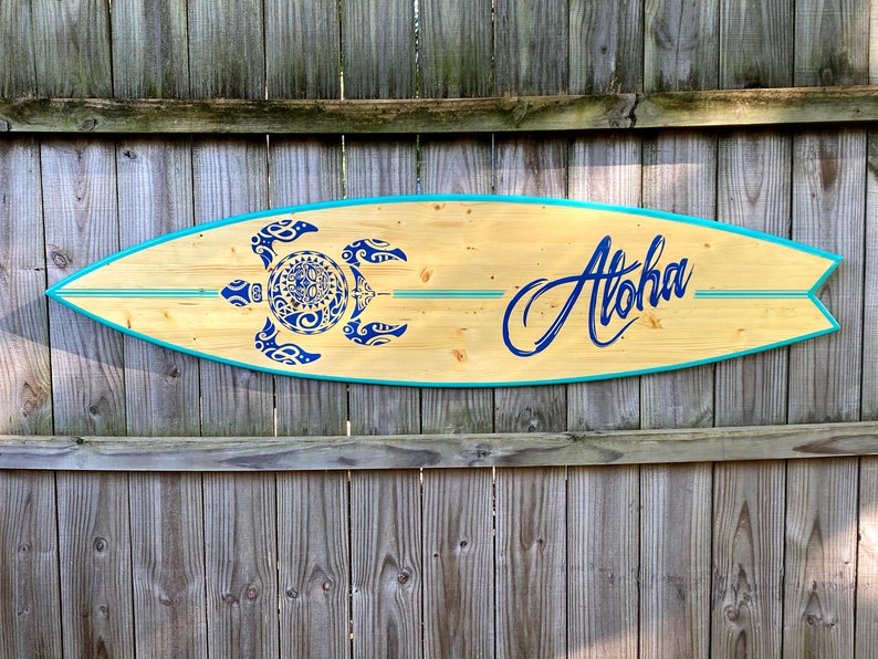 Personalized Aloha Surfboard Signs Surf Decor Custom Etsy